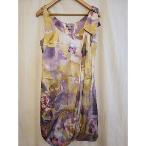 H&M Dress Womens 6‎ Multicolor Floral Chiffon Bubble Hem Sleeveless coquette
